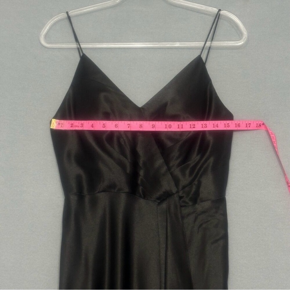 Christina Wu Elegant Black Satin Evening Gown - Picture 7 of 14